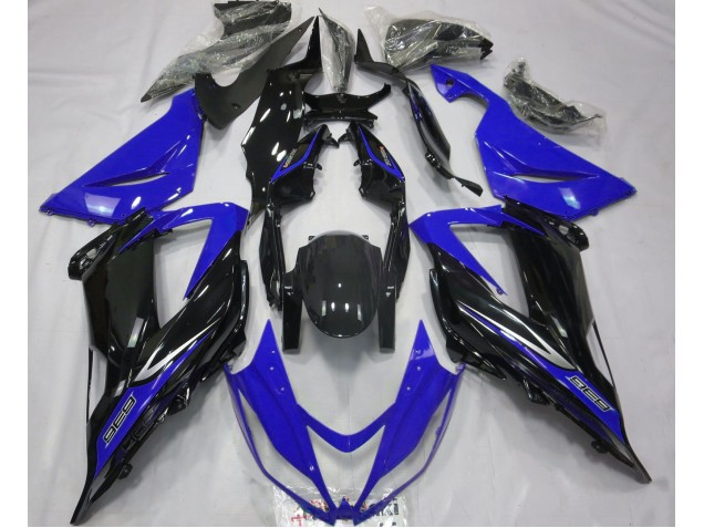 Shop Black and Blue Kawasaki ZX6R Motorcycle Fairings 13-18