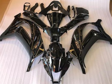 Shop Black and Gold Kawasaki ZX10R Motorcycle Fairings 16-19