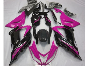 Shop Black and Pink Kawasaki ZX6R Motorcycle Fairings 13-18