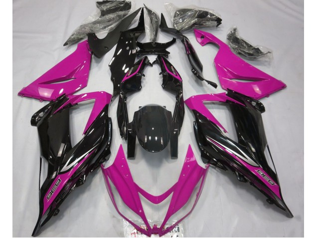 Shop Black and Pink Kawasaki ZX6R Motorcycle Fairings 13-18