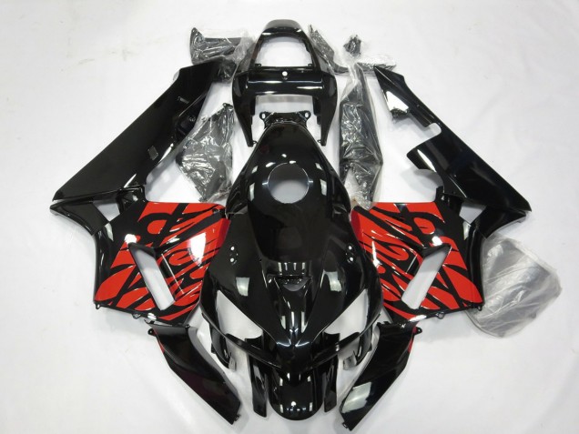 Shop Black and Tribal Red Honda CBR600RR Motorcycle Fairings 05-06