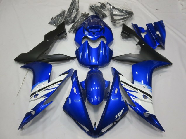 Shop Black Blue and White Yamaha R1 Motorcycle Fairings 04-06