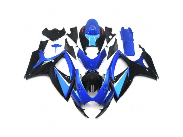 Shop Blue and Black Special With Red Decals Suzuki GSXR750 Motorcycle Fairings 06-07