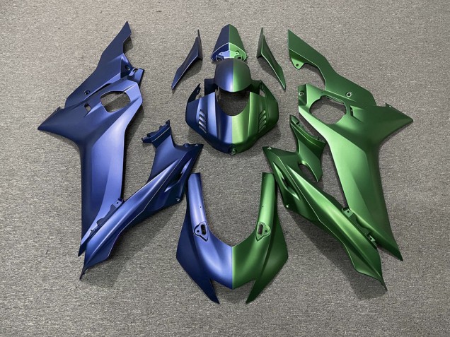 Shop Blue and Green Split Yamaha R6 Motorcycle Fairings 17-19