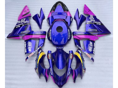 Shop Blue and Pink Trickstar Kawasaki ZX10R Motorcycle Fairings 04-05