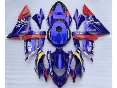 Shop Blue and Red Trickstar Kawasaki ZX10R Motorcycle Fairings 04-05