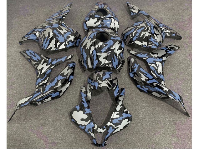 Shop Blue and Silver Camo Honda CBR600RR Motorcycle Fairings 09-12