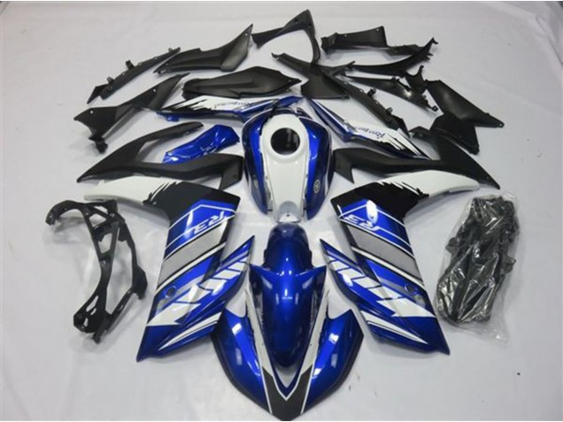 Shop Blue and Silver Yamaha R3 Motorcycle Fairings 15-18