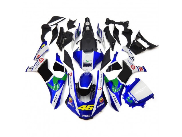 Shop Blue and White 46 Yamaha R1 Motorcycle Fairings 15-19