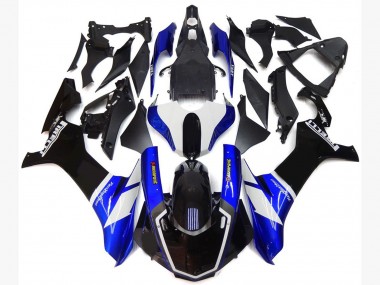 Shop Blue and White Custom Style Yamaha R1 Motorcycle Fairings 15-19