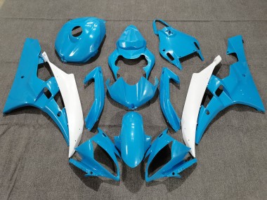 Shop Blue and White with Pearl Yamaha R6 Motorcycle Fairings 06-07