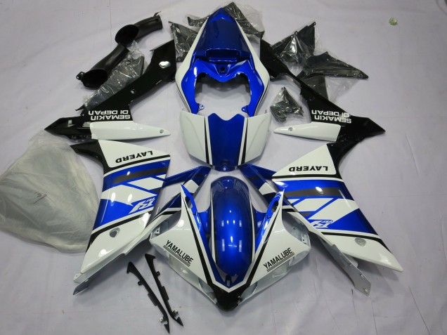 Shop Blue and White Yamaha R1 Motorcycle Fairings 07-08