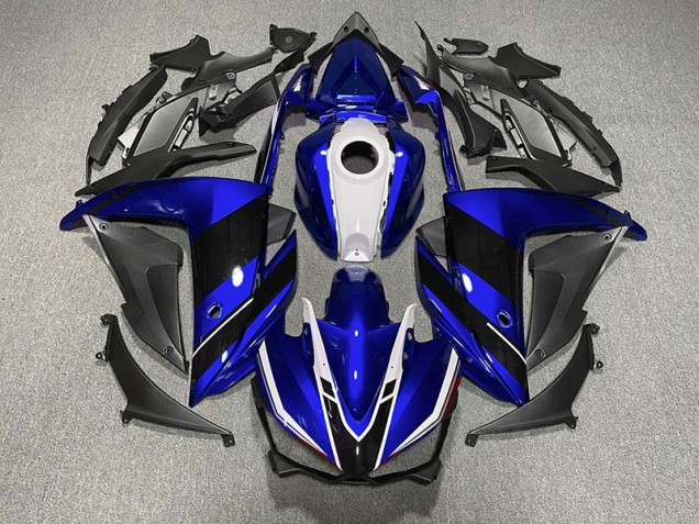 Shop Blue Black and White Yamaha R3 Motorcycle Fairings 15-18