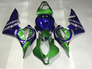 Shop Blue Green Captain America Honda CBR600RR Motorcycle Fairings 07-08