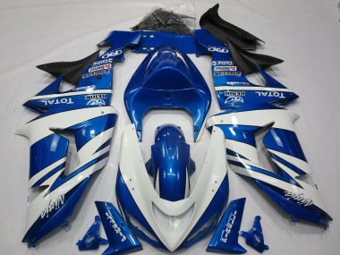 Shop Blue White Ninja Kawasaki ZX10R Motorcycle Fairings 06-07