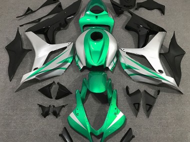 Shop Bright Green and Silver OEM Style Honda CBR600RR Motorcycle Fairings 07-08