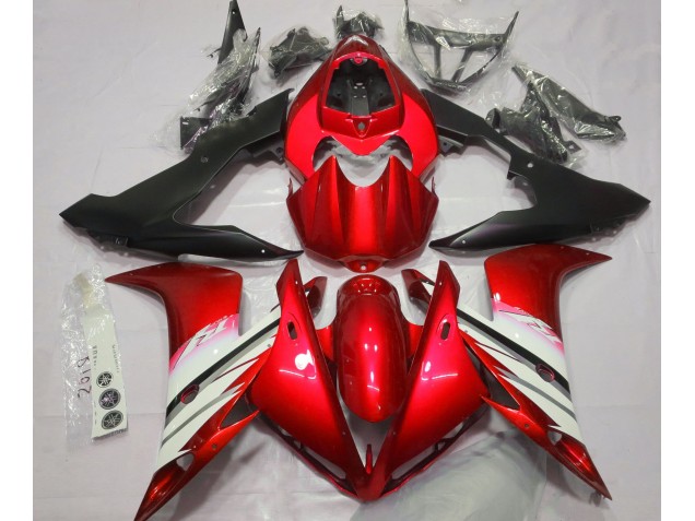 Shop Bright Red & White Yamaha R1 Motorcycle Fairings 04-06