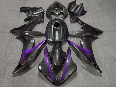 Shop Carbon Style w Purple Yamaha R1 Motorcycle Fairings 04-06