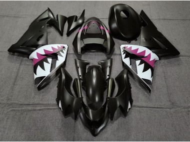 Shop copy of Matte Black and Pink Shark Kawasaki ZX10R Motorcycle Fairings 04-05