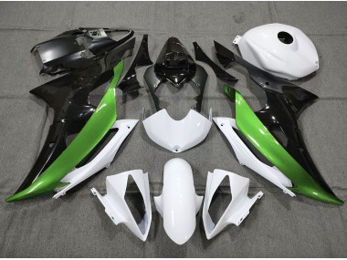 Shop Custom Green Black and White Yamaha R6 Motorcycle Fairings 08-16