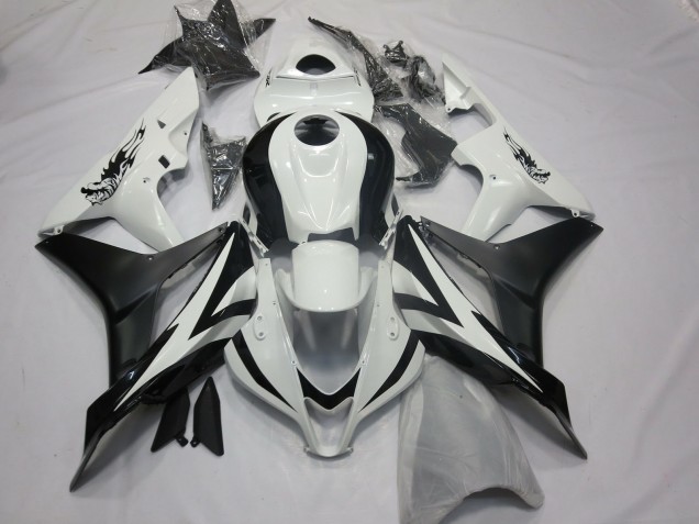 Shop Custom OEM Style White and Black Honda CBR600RR Motorcycle Fairings 07-08