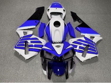 Shop Dark Blue and White Wings Honda CBR600RR Motorcycle Fairings 05-06