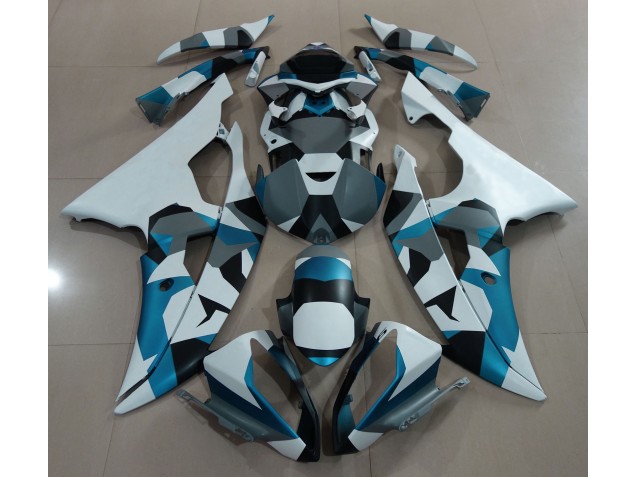 Shop Glacier Blue Snow Camo Yamaha R6 Motorcycle Fairings 08-16