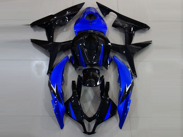 Shop Gloss Black and Blue Honda CBR600RR Motorcycle Fairings 07-08