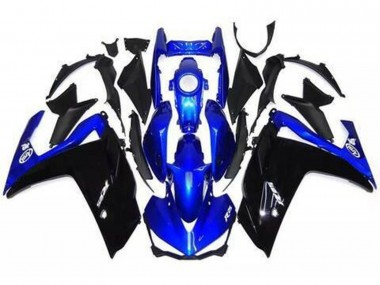 Shop Gloss Black and Blue Yamaha R3 Motorcycle Fairings 15-18