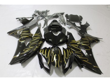 Shop Gloss Black & Flame Yamaha R6 Motorcycle Fairings 08-16