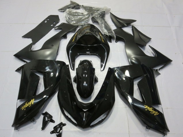 Shop Gloss Black Gold Kawasaki ZX10R Motorcycle Fairings 06-07