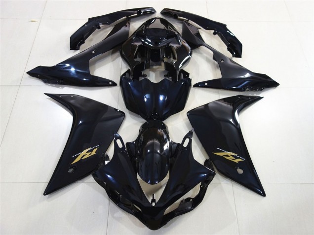 Shop Gloss Black Gold Yamaha R1 Motorcycle Fairings 07-08