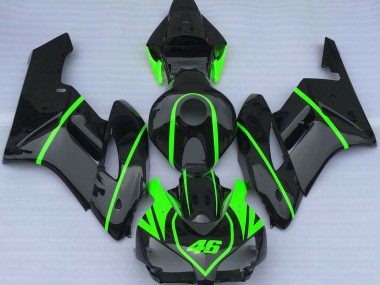 Shop Gloss Black & High Viz Green Honda CBR1000RR Motorcycle Fairings 04-05