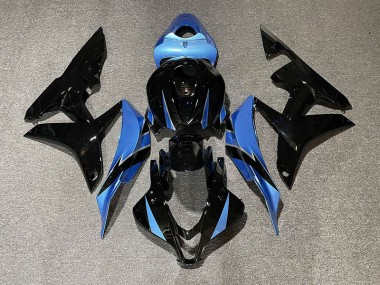 Shop Gloss Black & Light Blue Honda CBR600RR Motorcycle Fairings 07-08