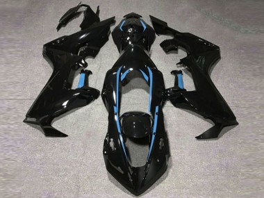 Shop Gloss Black & Light Blue Lining Honda CBR1000RR Motorcycle Fairings 17-19