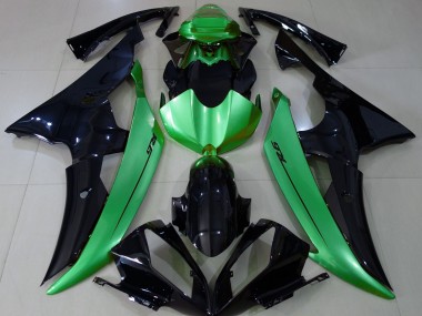 Shop Gloss Black & Light Green Yamaha R6 Motorcycle Fairings 08-16