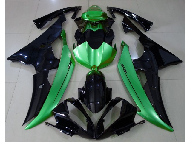 Shop Gloss Black & Light Green Yamaha R6 Motorcycle Fairings 08-16