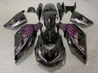 Shop Gloss Black & Pink Kawasaki ZX14R Motorcycle Fairings 12-19