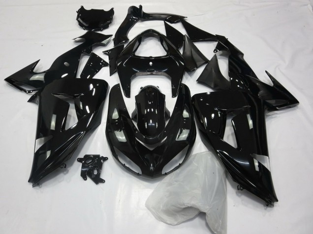 Shop Gloss Black Plain Kawasaki ZX10R Motorcycle Fairings 06-07