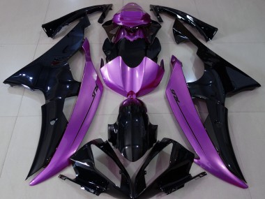 Shop Gloss Black & Rose Purple Yamaha R6 Motorcycle Fairings 08-16