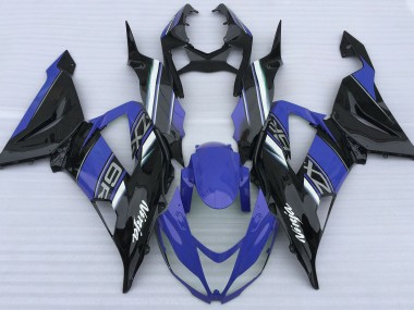 Shop Gloss Blue and Black Kawasaki ZX6R Motorcycle Fairings 13-18