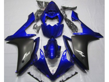 Shop Gloss Blue and Black Yamaha R1 Motorcycle Fairings 07-08