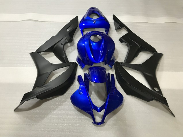 Shop Gloss Blue and Matte Black Honda CBR600RR Motorcycle Fairings 07-08