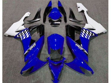 Shop Gloss Blue and White Kawasaki ZX10R Motorcycle Fairings 08-10