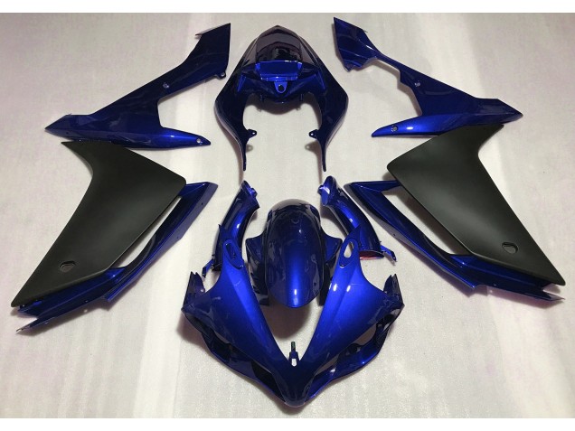 Shop Gloss Blue & Black Yamaha R1 Motorcycle Fairings 07-08