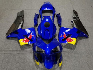 Shop Gloss Blue Red Bull Honda CBR600RR Motorcycle Fairings 03-04