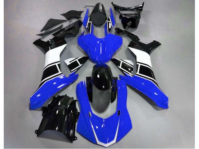 Shop Gloss Blue White and Black Yamaha R1 Motorcycle Fairings 15-19