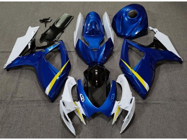 Shop Gloss Blue White and Yellow Suzuki GSXR750 Motorcycle Fairings 06-07