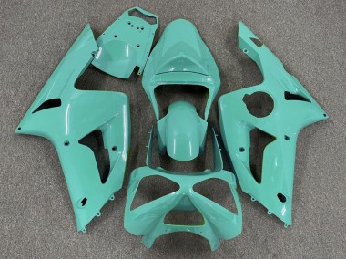 Shop Gloss Cyan Plain Kawasaki ZX6R Motorcycle Fairings 03-04