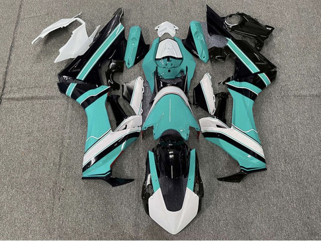 Shop Gloss Cyan White and Black Honda CBR1000RR Motorcycle Fairings 17-19